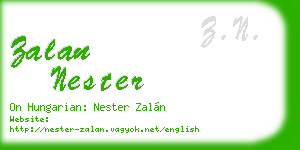 zalan nester business card